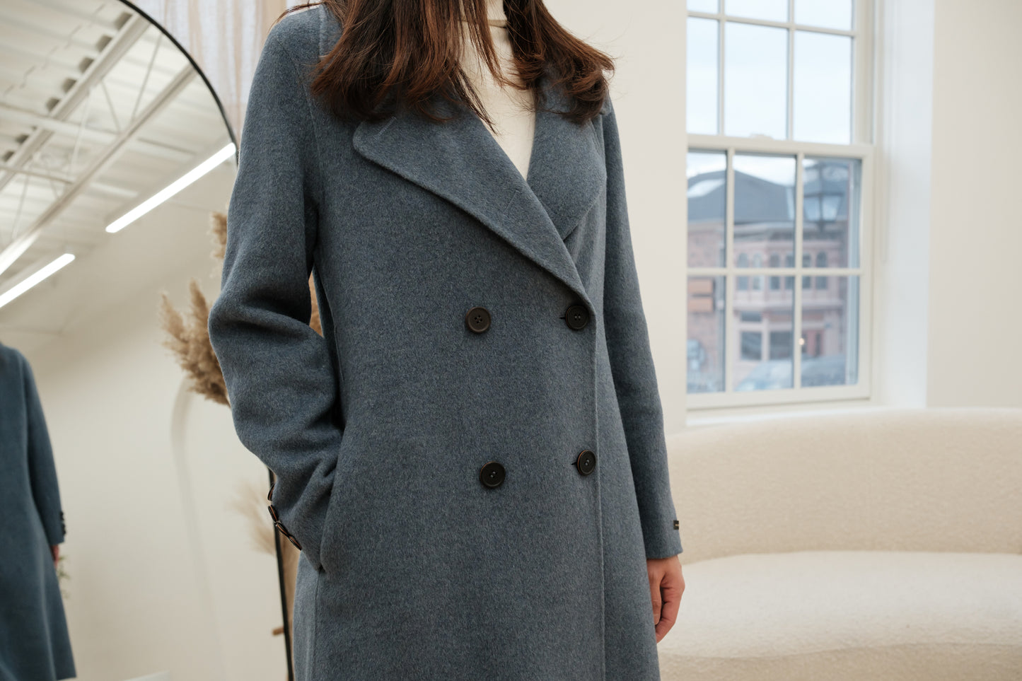 DOUBLE BREASTED BELTED COAT