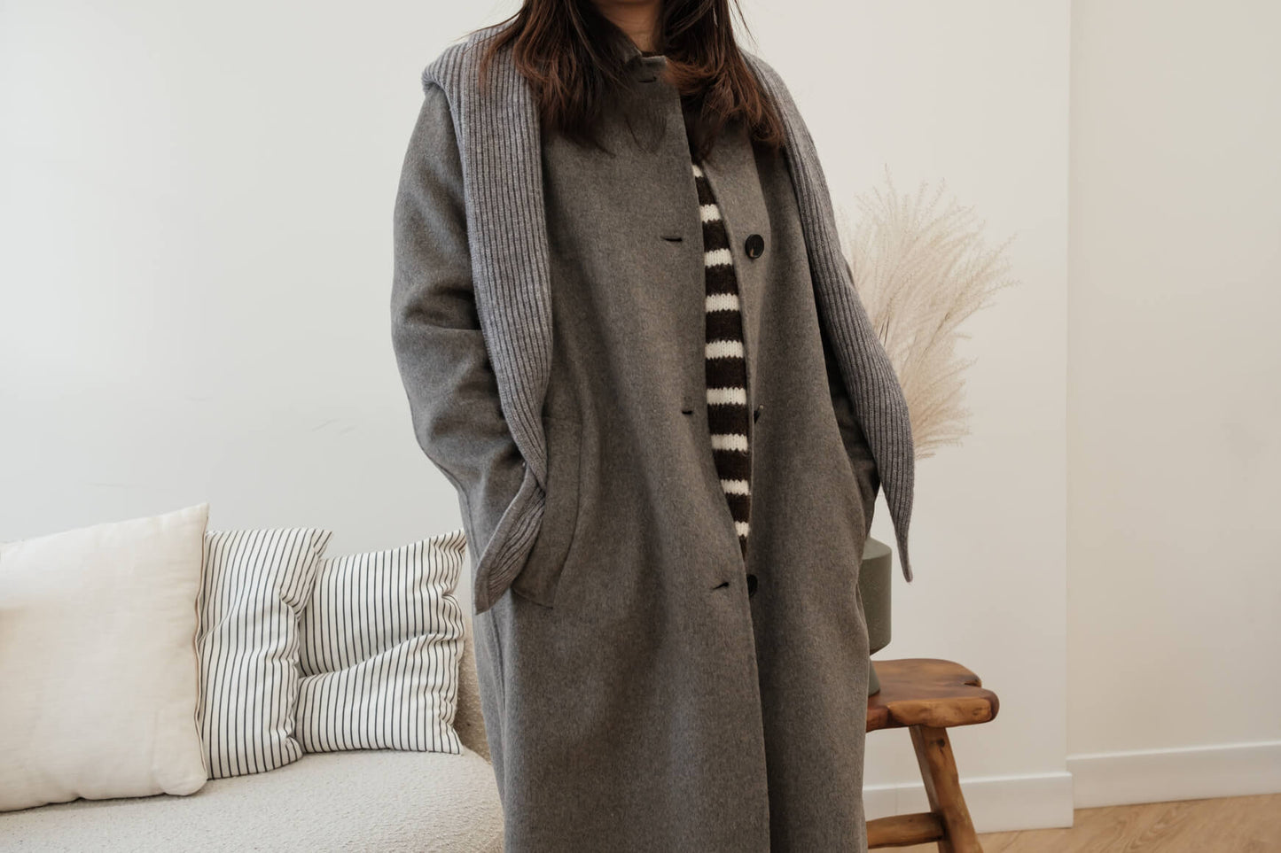 SINGLE BREASTED COLLAR COAT