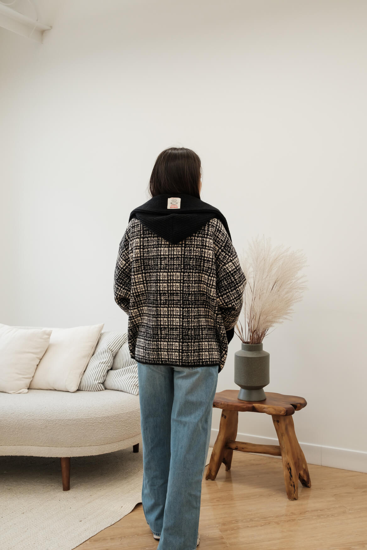 DOUBLE FACED PLAID JACKET